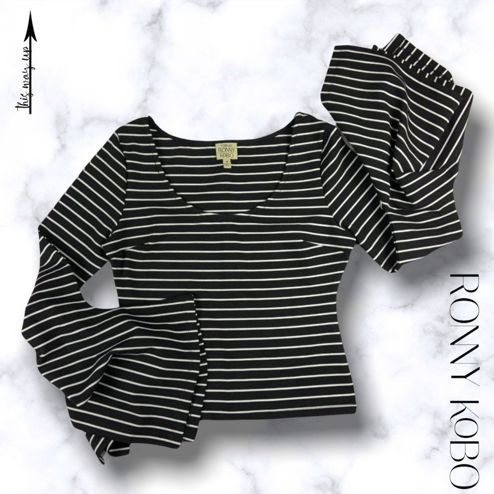 TORN by RONNY KOBO Bell Sleeve Top